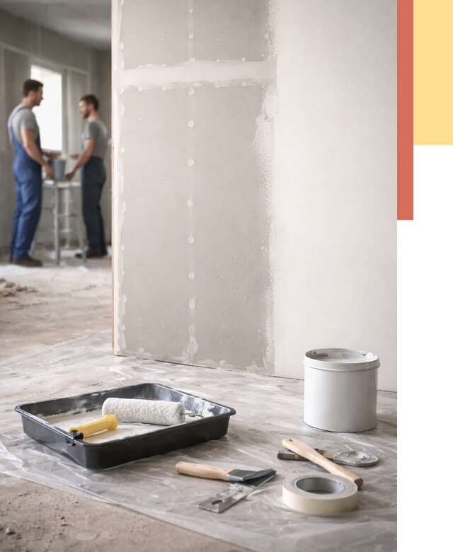 Покраска перегородок из гипсокартона в чернушке от 4570 руб. под ключ | ОТДЕЛОЧНИК-Чрш