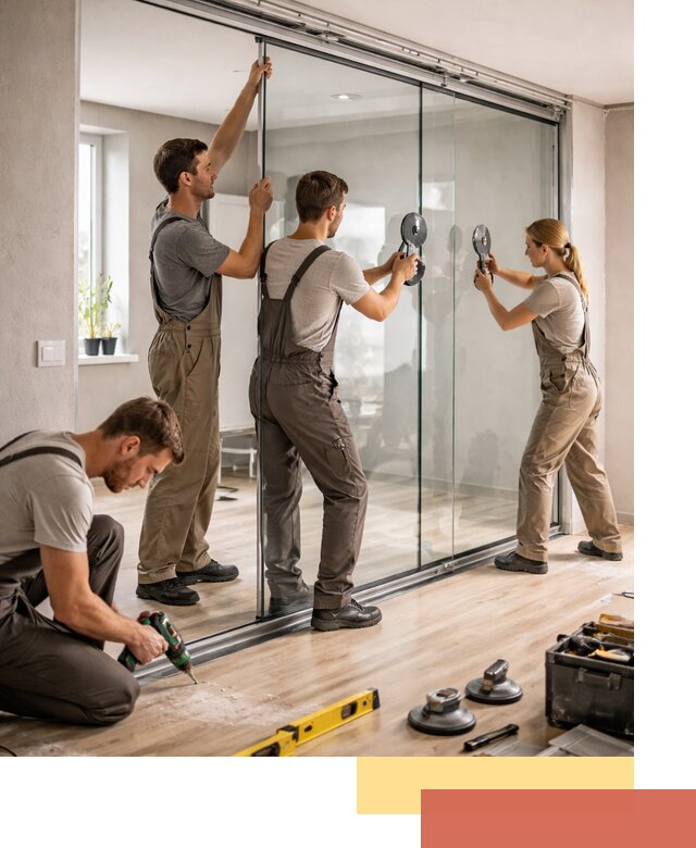 Изготовление стеклянных перегородок на заказ в чернушке