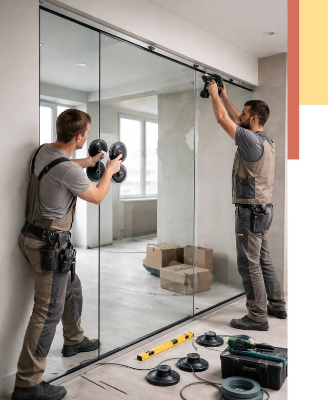 Монтаж стеклянных перегородок в чернушке от 6601 руб. | ОТДЕЛОЧНИК-Чрш