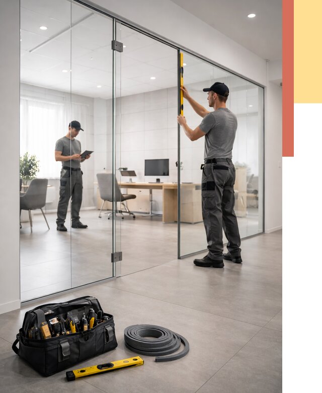 Цельностеклянные перегородки под ключ в чернушке от 9648 руб. — монтаж и цены | ОТДЕЛОЧНИК-Чрш