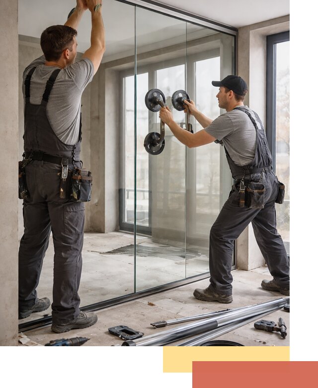 Цельностеклянные перегородки под ключ в чернушке