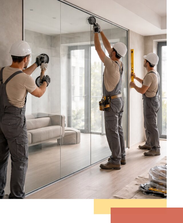 Перегородки из закаленного стекла в чернушке для офисов и квартир