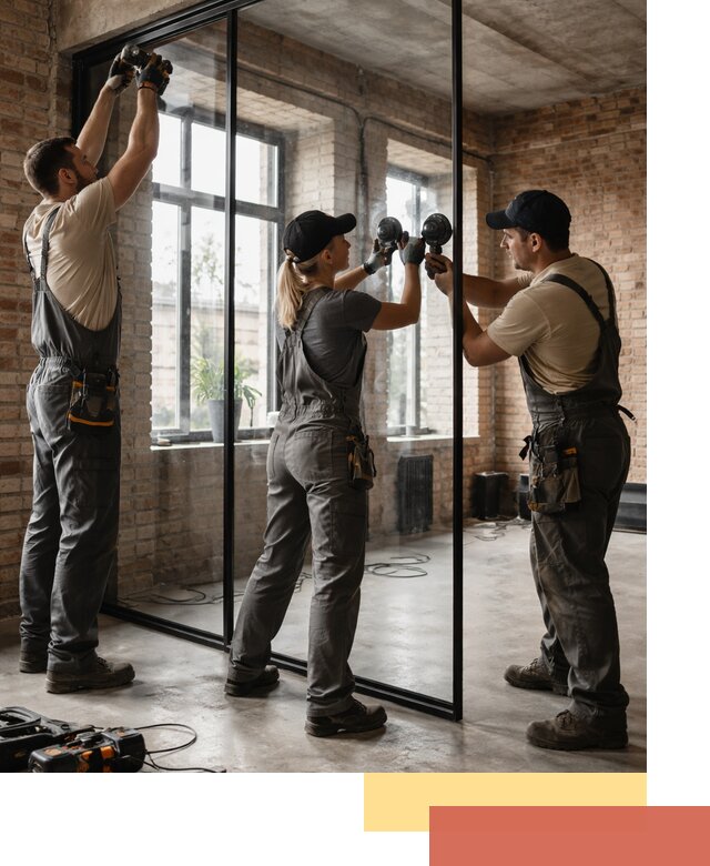 Стеклянные перегородки лофт — изготовление и монтаж в чернушке