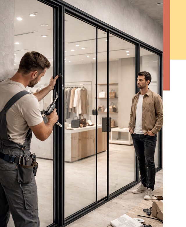 Стеклянные перегородки для магазинов в чернушке от 8328 руб. под ключ | ОТДЕЛОЧНИК-Чрш