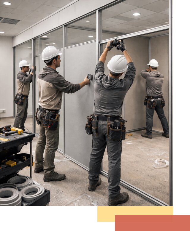 Мобильные офисные перегородки под ключ в чернушке