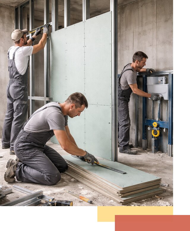 Монтаж и ремонт сантехнических перегородок в чернушке