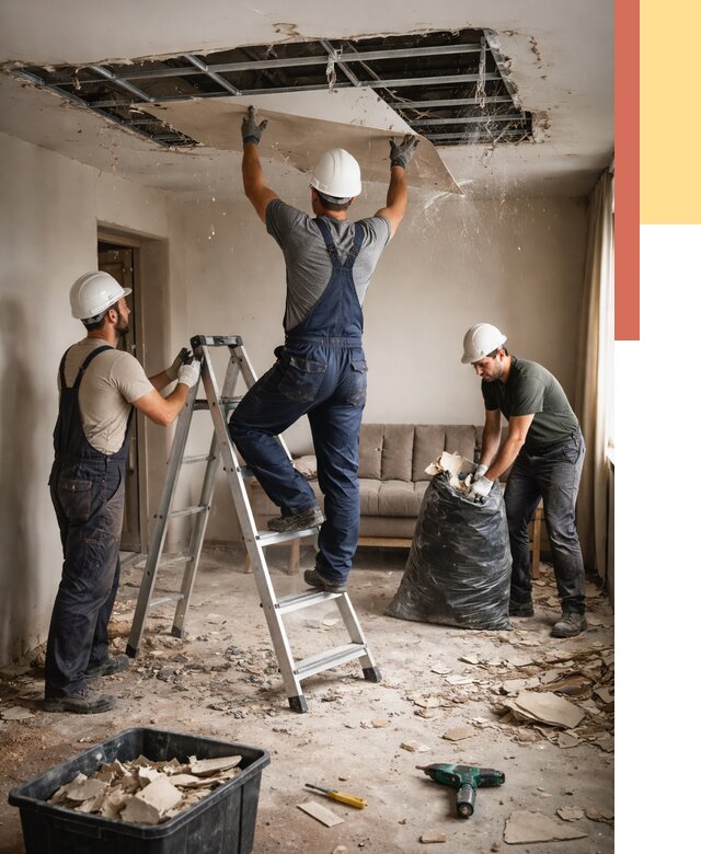 Демонтаж гипсокартонного потолка в чернушке от 427 руб. за м2 — ОТДЕЛОЧНИК-Чрш