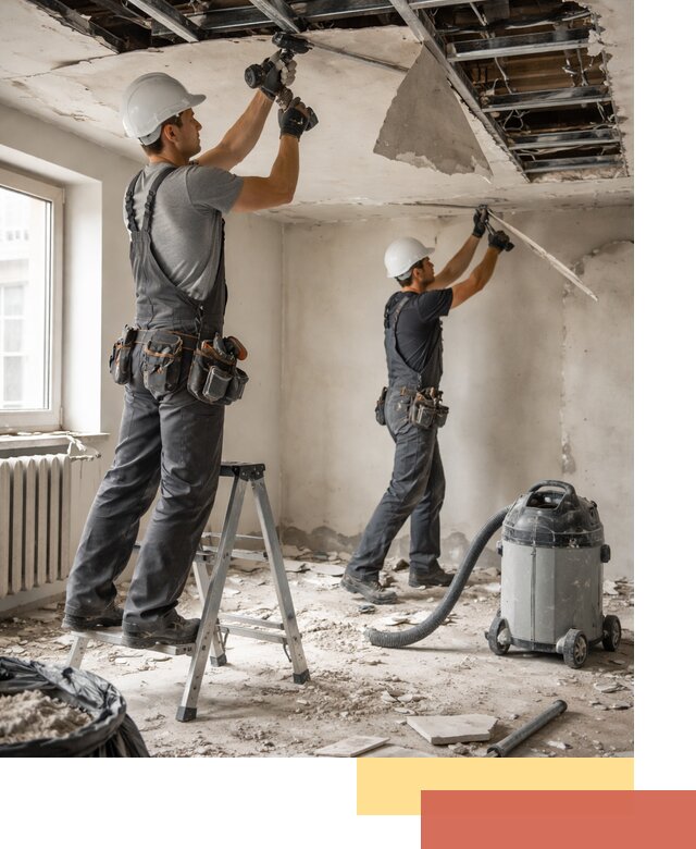 Демонтаж гипсокартонного потолка в чернушке быстро и аккуратно