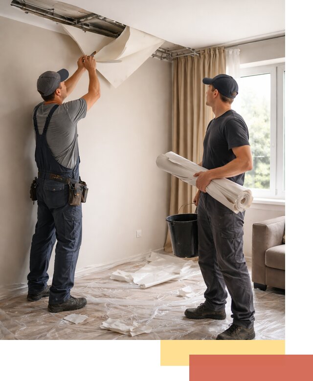 Демонтаж натяжного потолка в чернушке быстро и аккуратно