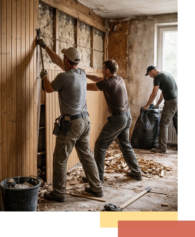 Демонтаж вагонки и вывоз материалов в чернушке