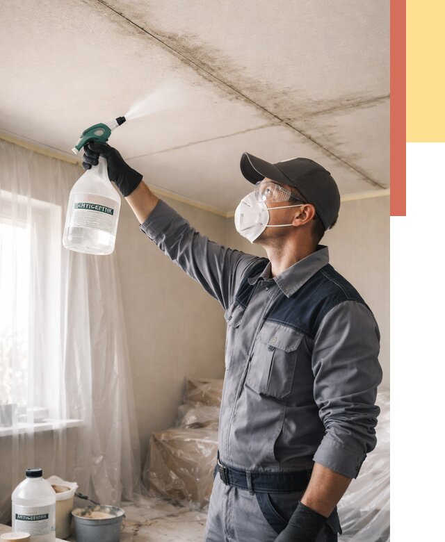 Антисептическая обработка потолка в чернушке от 2539 руб. | ОТДЕЛОЧНИК-Чрш