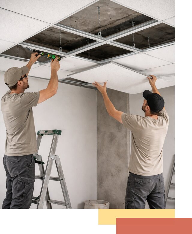 Монтаж потолка Армстронг под ключ в чернушке