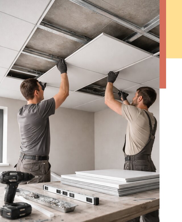 Монтаж кассетного потолка в чернушке от 4570 руб/м2 — установка и сборка | ОТДЕЛОЧНИК-Чрш