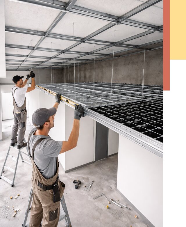 Монтаж потолка грильято в чернушке от 457 руб./м² — быстрая сборка под ключ | ОТДЕЛОЧНИК-Чрш