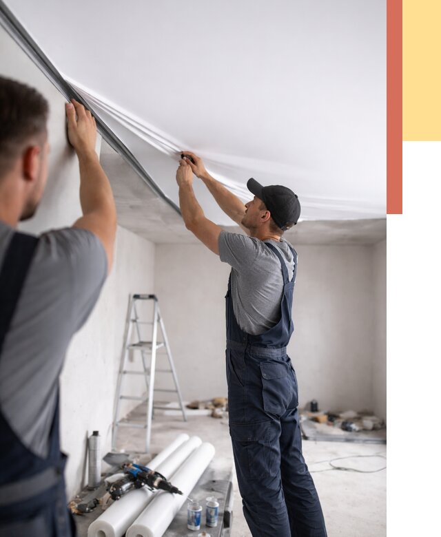 Монтаж матового натяжного потолка в чернушке от 4570 руб./м² — быстро и недорого | ОТДЕЛОЧНИК-Чрш