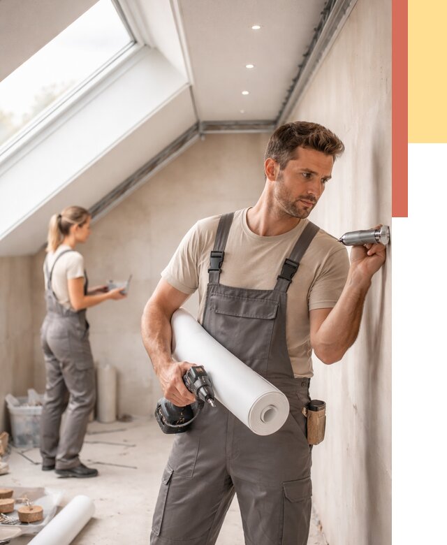 Монтаж натяжного потолка на мансарде в чернушке от 3555 руб. | ОТДЕЛОЧНИК-Чрш