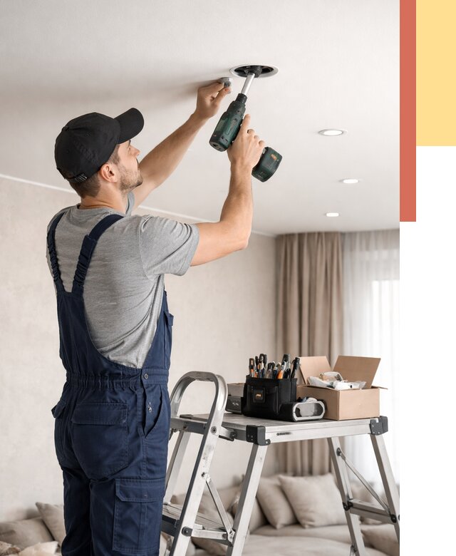 Установка и монтаж точечных светильников в натяжной потолок в чернушке от 1828 руб. | ОТДЕЛОЧНИК-Чрш