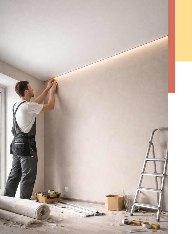 Теневые натяжные потолки в чернушке от 8328 руб. под ключ | ОТДЕЛОЧНИК-Чрш