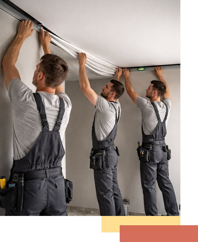 Теневые натяжные потолки в чернушке: монтаж и отделка быстро и качественно