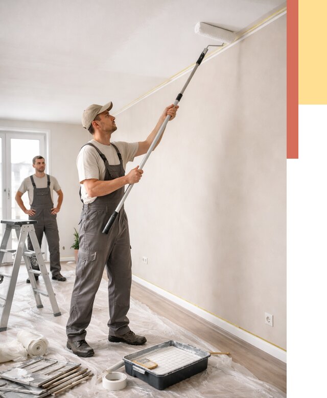 Покраска потолка из гипсокартона в чернушке от 4570 руб./м2 — услуги под ключ | ОТДЕЛОЧНИК-Чрш