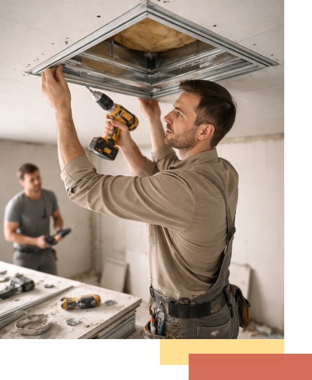 Монтаж люка в потолок из ГКЛ в чернушке