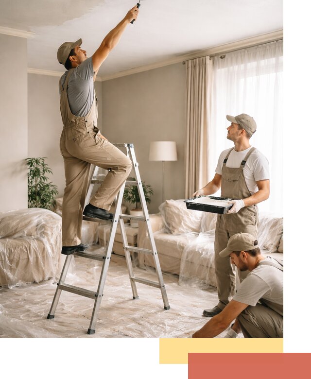 Покраска потолков акриловой краской в чернушке качественно и быстро