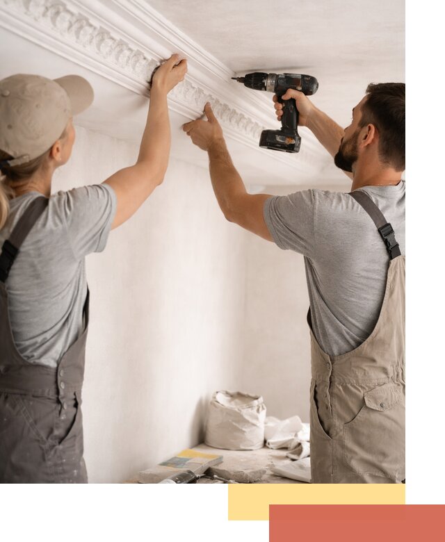 Профессиональный монтаж лепнины на потолок в чернушке