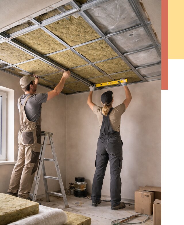 Шумоизоляция потолка в чернушке от 1270 руб. под ключ — услуги ОТДЕЛОЧНИК-Чрш